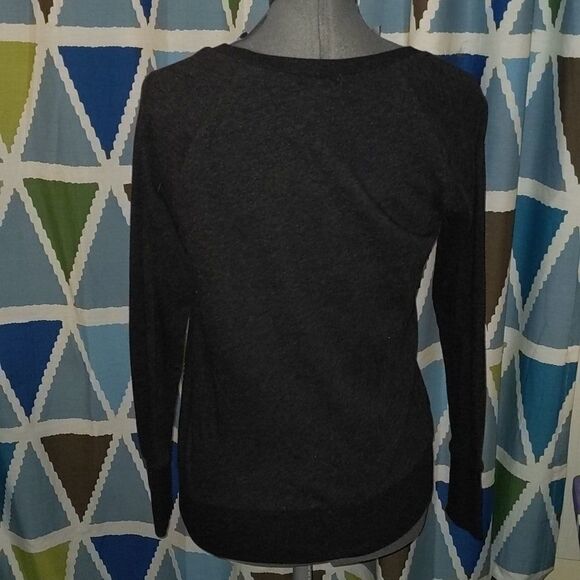 Caslon  gray studded women's sweatshirt - Picture 5 of 9